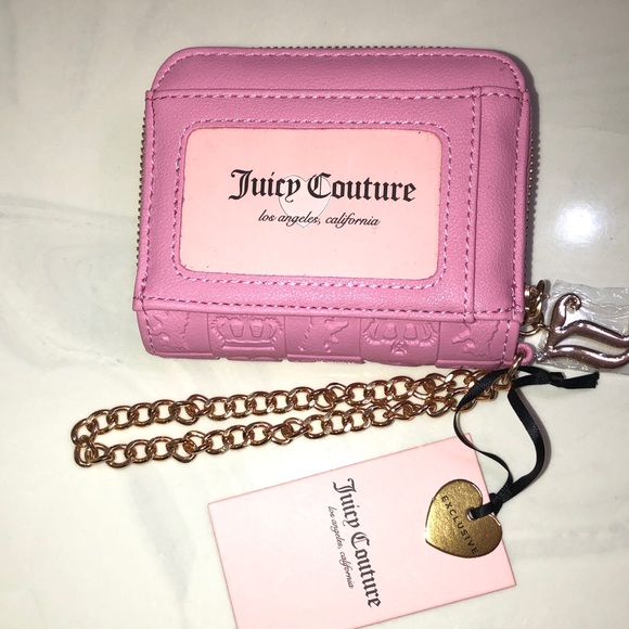 Juicy Couture Cherry Blossom Pretty Pop Small ZA Wallet Back ID Organizer NWT - Picture 8 of 16